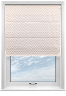 Chevron Stripe, Blush - Roman Blind
